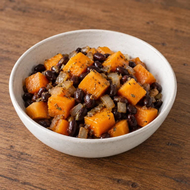 Butternut Squash with Black Beans
