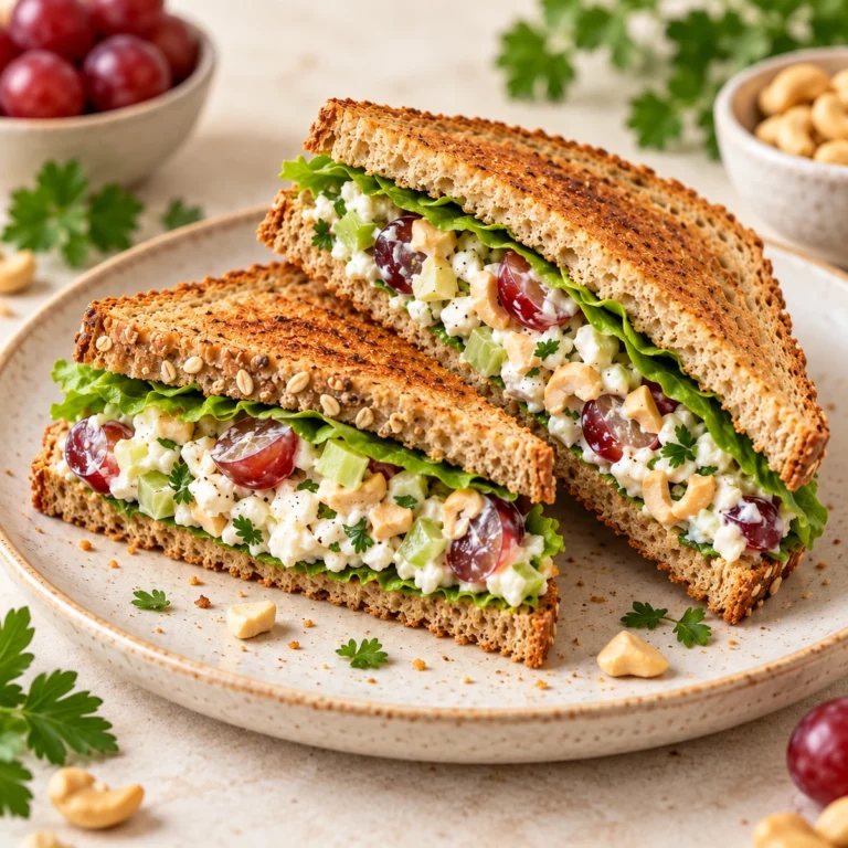 Grape and Cashew Salad Sandwich