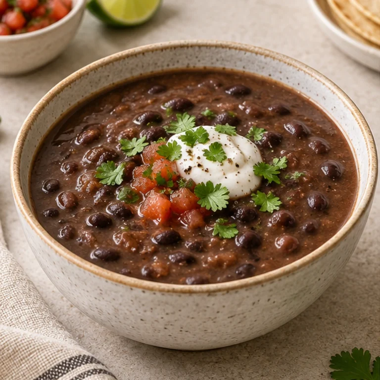 Black Bean Soup with Salsa
