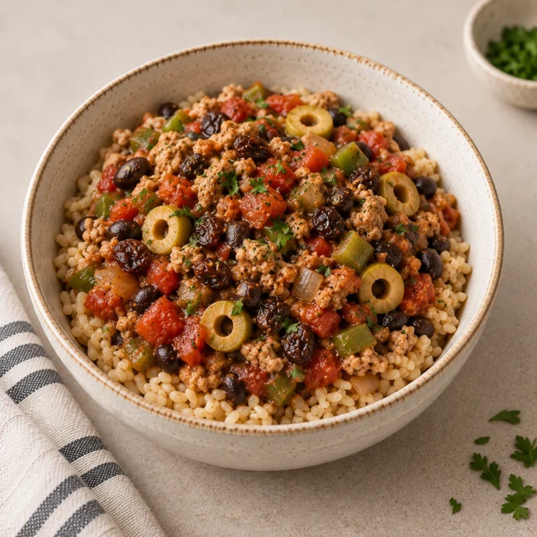 Picadillo with Brown Rice