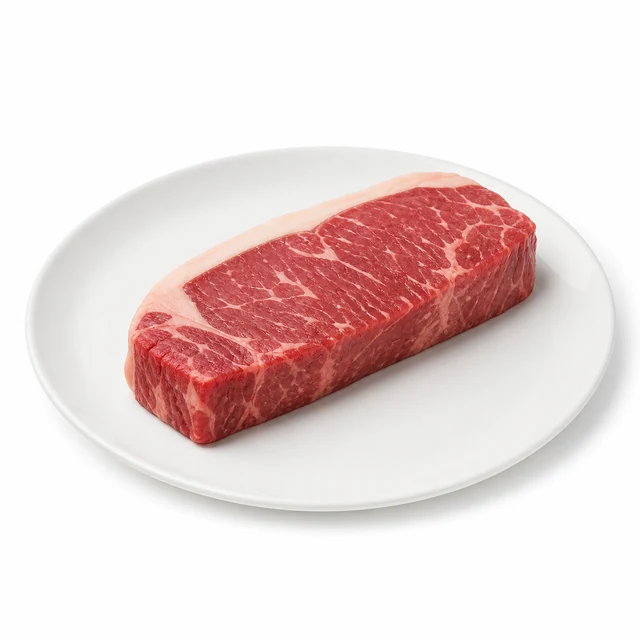 Beef (Short Loin (NY Strip Steak), Raw)