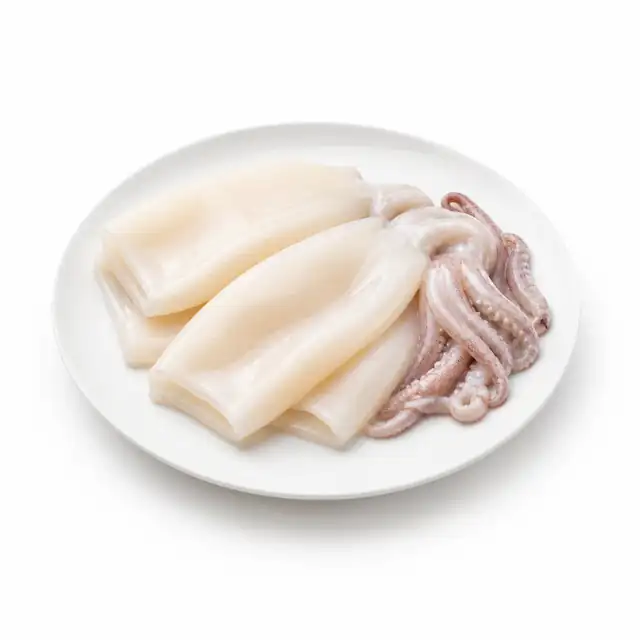 Squid (Calamari, Frozen, Raw)