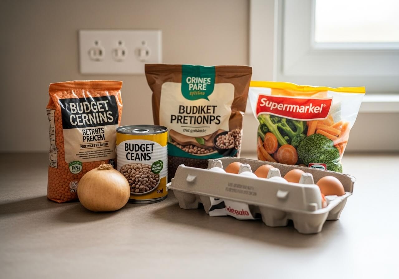 Show affordable healthy staples that still provide solid nutrition — how to eat healthy