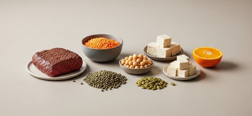 iron rich foods for different diets plant based vs meat options featured iron rich foods comparison